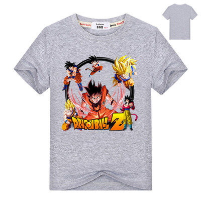 

Dragon Ball Z Goku T Shirt Kids 2018 Летняя футболка с коротким рукавом 100% Хлопок Высокое качество футболки Мультфильм Аниме Топ