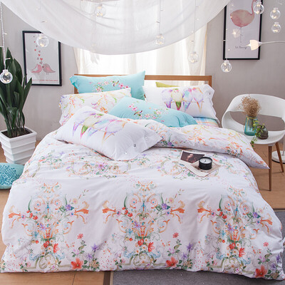 

Brata Cotton twill four piece set of high count&high density bed product suite