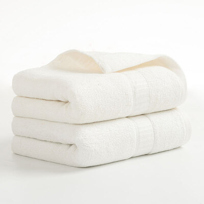 

Chinese knot ZHONGGUOJIE towel home textile bamboo fiber thickening plus soft fashion simple absorbent big towel 2 strips white 155g strip 3476cm