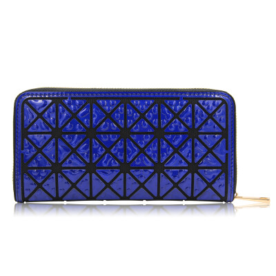 

Milisente Women Leather Wallet Female Colorful Clutch Purse Ladies Zipper Geometric Standard Wallets