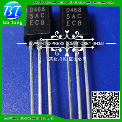 

Free shipping 20pcs/bag 2SD468-C 2SD468 D468 Silicon NPN Epitaxial Transistor TO-92L Triode Transistor