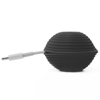 

Fire HotFire shell headset storage winder Apple phone data line cable processor silicone wrapped wire card Macaron black