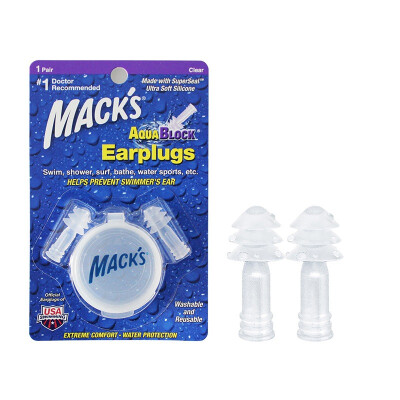 

MACK'S Swimming earplugs US imports soft silicone waterproof bath with earplugs swimming equipment supplies transparent 1