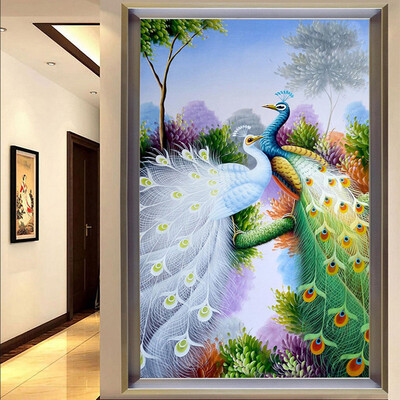 

Photo Wallpaper Color Peacock 3D Mural Hotel Lobby Living Room Entrance Corridor Interior Decor Nature Wallpaper Non-Woven Mural