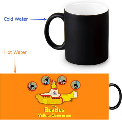 

The Beatles Yellow Submarine 350ml12oz Heat Reveal Mug Color Change Coffee Cup Sensitive Morphing Mugs Magic Mug Milk Tea Cups