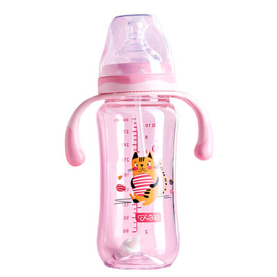 

IVORY Baby bottle wide caliber Tritan Teli baby bottle first bottle 300ml with cross pacifier random color R-103