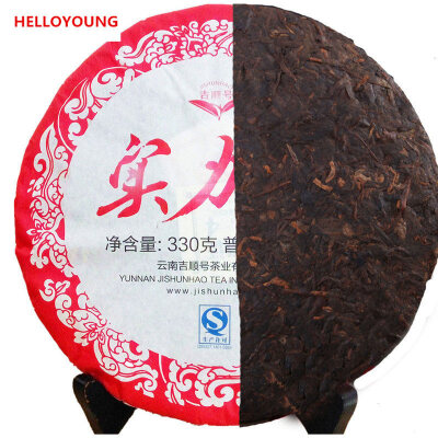 

C-PE012 Yunnan pu erh tea puer ripe organic pu er tea cooked ripe Puer tea 330g factory direct NO additives green food