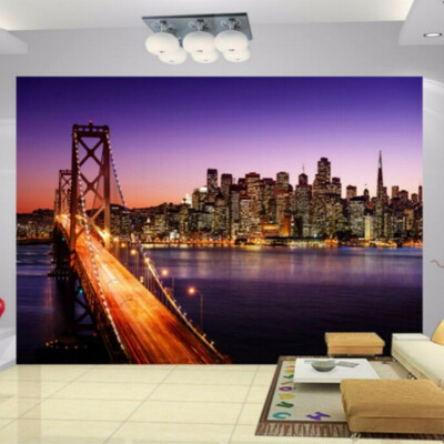 

Custom Photo Wallpaper New York City Night Building Large Mural Wallpaper Bedroom Living Room Sofa TV Background Wallpaper