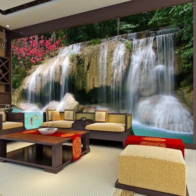 

Custom Mural Wallpaper 3D Non-woven Waterfall Landscape Wall Decorations Living Room Kitchen Pictures Modern Wallpaper For Walls