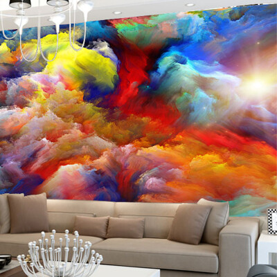 

Custom 3D Colorful Clouds Photo Wallpaper For Living Room 3D Large Wall Murals Modern Creative Wallpaper On The Wall TV Backdrop