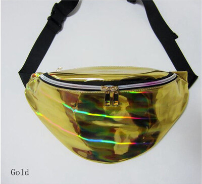 

Женская Fanny Pack PU Лазерный кошелек Сумка для сумок Сумка для девочек Сумка Punk Party Bag