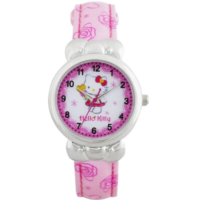 

Hello Kitty (HelloKitty) дети смотрят милые студенты лук женщин Ши Ин часы HK257A слоновой кости