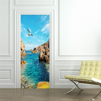 

Photo Wallpaper 3D Stereo Seaside Landscape Reef Mural Living Room Bedroom Dining Room Background Wall Sticker Papel 77cmx200cm