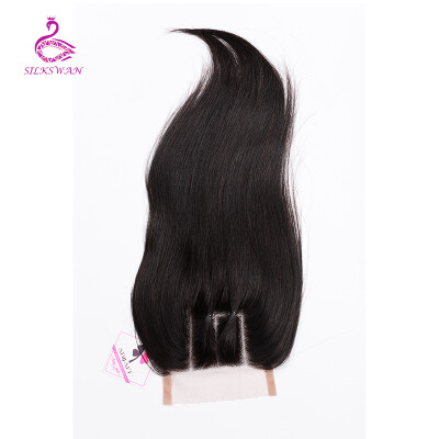 

Silkswan Free Part Lace Closure Malaysian Straight Remy Hair 100% Human Hair Natural Color 8-20Inch Free Shipping