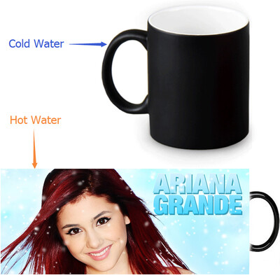 

Ariana Grande 350ml/12oz Heat Reveal Mug Color Change Coffee Cup Sensitive Morphing Mugs Magic Mug Milk Tea Cups