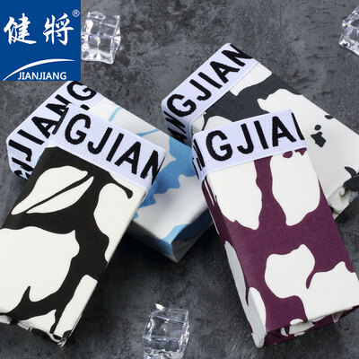 

Fitness Mens Underwear Flat Angle Print Comfortable Soft Fashion U Convex Pants Head Four Pack 8J980 Four Color