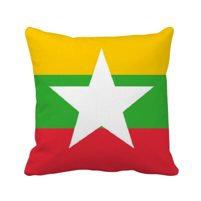 

Myanmar National Flag Asia Country Square Throw Pillow Insert Cushion Cover Home Sofa Decor Gift