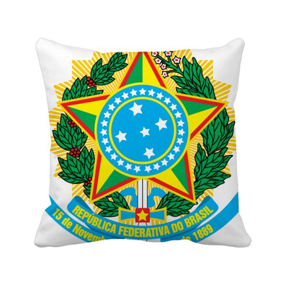 

Brisil National Emblem Country Square Throw Pillow Insert Cushion Cover Home Sofa Decor Gift