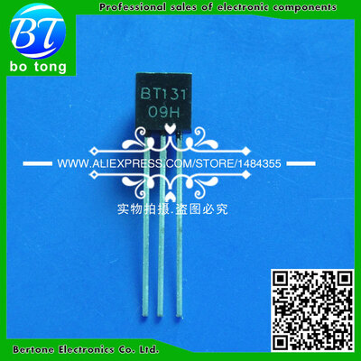 

100PcsLot Triode BT131 BT131-600 Triac 600V 1A TO-92 Transistor