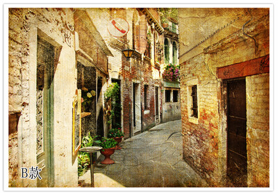 

European minimalist creative wallpaper tea shop leisure bar cafe background wall town personality custom mural