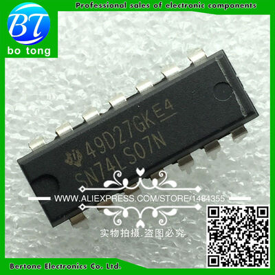 

100PCS SN74LS07N DIP14 SN74LS07 DIP 74LS07N 74LS07 new and original IC free shipping