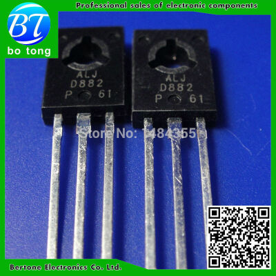 

Free shipping 50 pairs 2SD882+2SB772 TO-126 D882 B772 PNP NPN Power Transistors sold by bag 100 pcs a bag