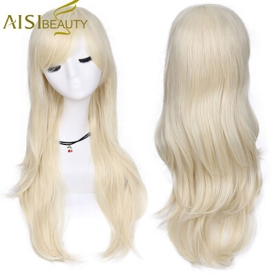 

AISI BEAUTY Long WavySynthetic Cosplay Wig Red Pink Blue Sliver Gray Blonde Brown 70 Cm Synthetic Hair Wigs