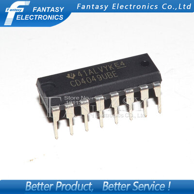 

10PCS CD4049UBE DIP16 CD4049 DIP CD4049BE new and original IC free shipping