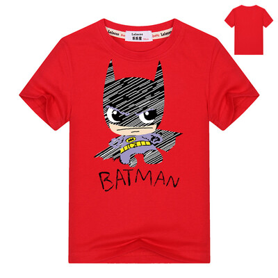 

3-13years Малыш Мальчики Little Batman майка Летние новые дети хлопка Дети Шорты Baby Boys Girls Super Hero tops tees t shirt