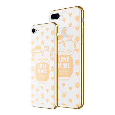 

Teddy Collection Apple 87 Mobile Shell iPhone87 Cartoon Cover Plating Transparent Silicone Soft shell Love Teddy