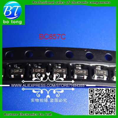 

Free shipping 100pcs BC857C SOT-23 Original PNP transistor SOT23 BC857 Transistor Diodes SMD PNP general purpose transistors