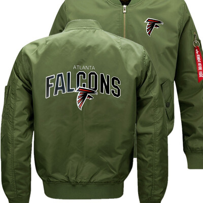 

FALCONS ATLANTA New Dropshipping New Bomber Jacket Flying Jacket Winter thicken Warm Zipper Men Jackets Anime Mens Casual Coat
