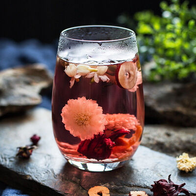 

Organic Roselle Hibiscus Rose Jasmine Chrysanthemum Assorted Herbal Tea 20 Bags