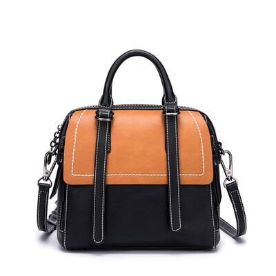 

DOODOO womens bag shoulder bag fashion retro ladies bag Korean version of the collision color wild portable Messenger bag D7148 green