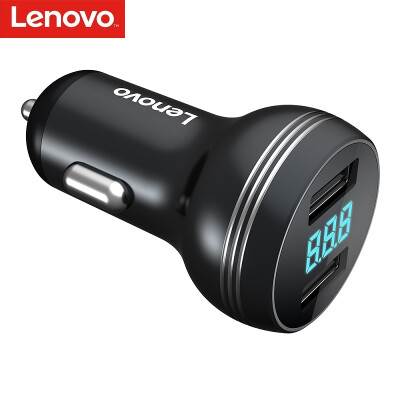 

Lenovo Lenovo HC12 gray car charger car charger cigarette lighter 24A dual USB car charger car charger one for two cigarette lighter