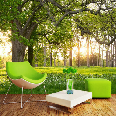 

Custom 3d mural Forest Forest Park 3D landscape background wall painting living room bathroom coffee house wallpaper mural