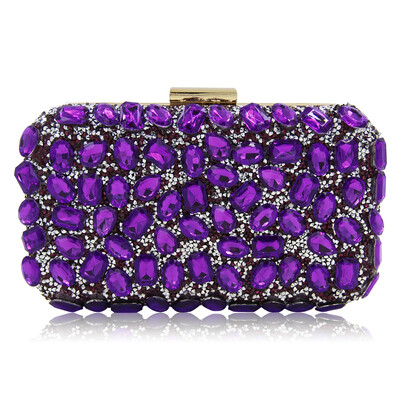 

Milisente Women Evening Bags Gold Clutch Bag Blue Party Silver Wedding Clutches Party Purple Clutch Purses
