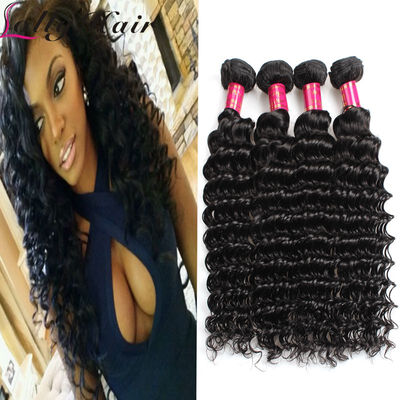 

Бесплатная доставка Малайзийская Virgin Deep Wave Hair 4pcs Natural Color Hair Extensions Дешевые необработанные малазийские человеческие волосы Bundles