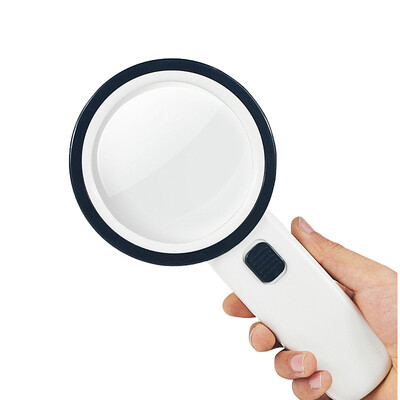 

Gagarin high magnification optical handheld magnifier with LED lights 30 times 100MM HD children&39s elderly reading identification