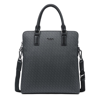 

Pierre cardin pierre cardin business briefcase European&American fashion handbag vertical section Messenger bag trend men bag JGU105102Z black gray