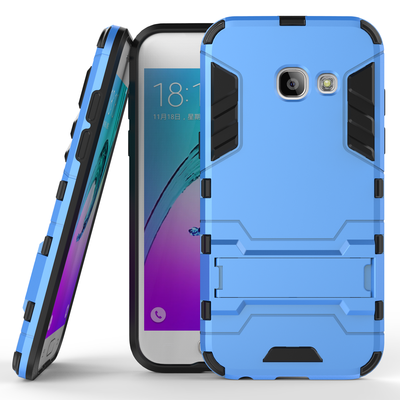 

Shockproof Ultra-thin Armor Plastic TPU Back Case Cover with Stand Holder Phone Case for Samsung Galaxy A3 2017