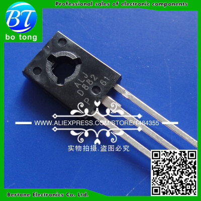 

free shipping 100pcs 2SD882 D882P D882 NPN Transistor TO-126