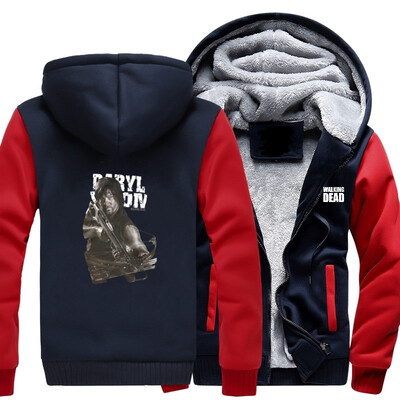 

New 2018 Wholesale Thick hoodies new WALKING DEAD sweatshirt hooded velvet coat hot fast delivery