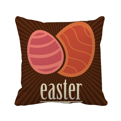 

Easter Religion Festival Red Egg Pattern Square Throw Pillow Insert Cushion Cover Home Sofa Decor Gift