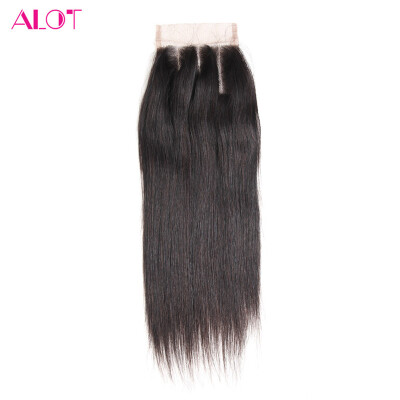 

Alot Indian Virgin Hair Straight Hair Lace Closure Unprocessed Virgin 44 Human Hair Lace Closure Weaves