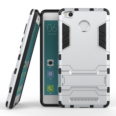 

TPU Armor Case Shockproof Rugged Protective Back Cover Standing Frame for XIAOMI Redmi 3 Pro