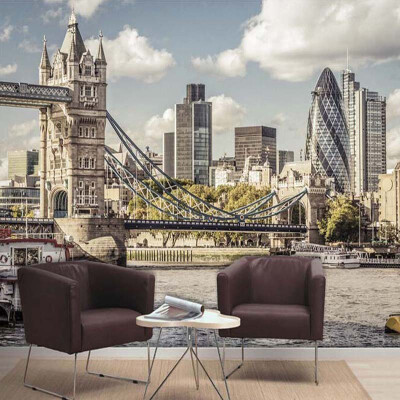 

Custom 3D Photo Wallpaper European Style London Bridge City Landscape Living Room Bedroom TV Background Wall Murals Wallpaper