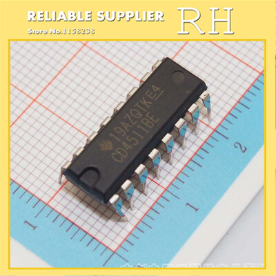 

100pcs/lot CD4511BE CD4511 HEF4511BP DIP16 7-SEG LED DECOD/DRVR