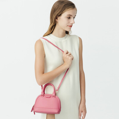 

DISSONA Europe&America simple shell bag handbag atmospheric commuter shoulder bag 8154A16131R02 pink