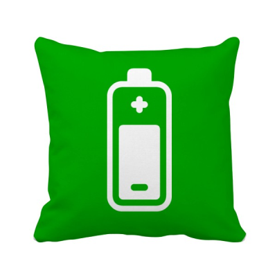 

Charge Green Square Warning Mark Square Throw Pillow Insert Cushion Cover Home Sofa Decor Gift